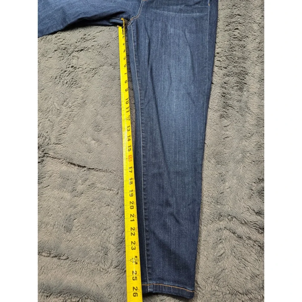 Liverpool Los Angeles Ankle Skinny Jeans Dark Wash Pull On Denim Womens 16/33